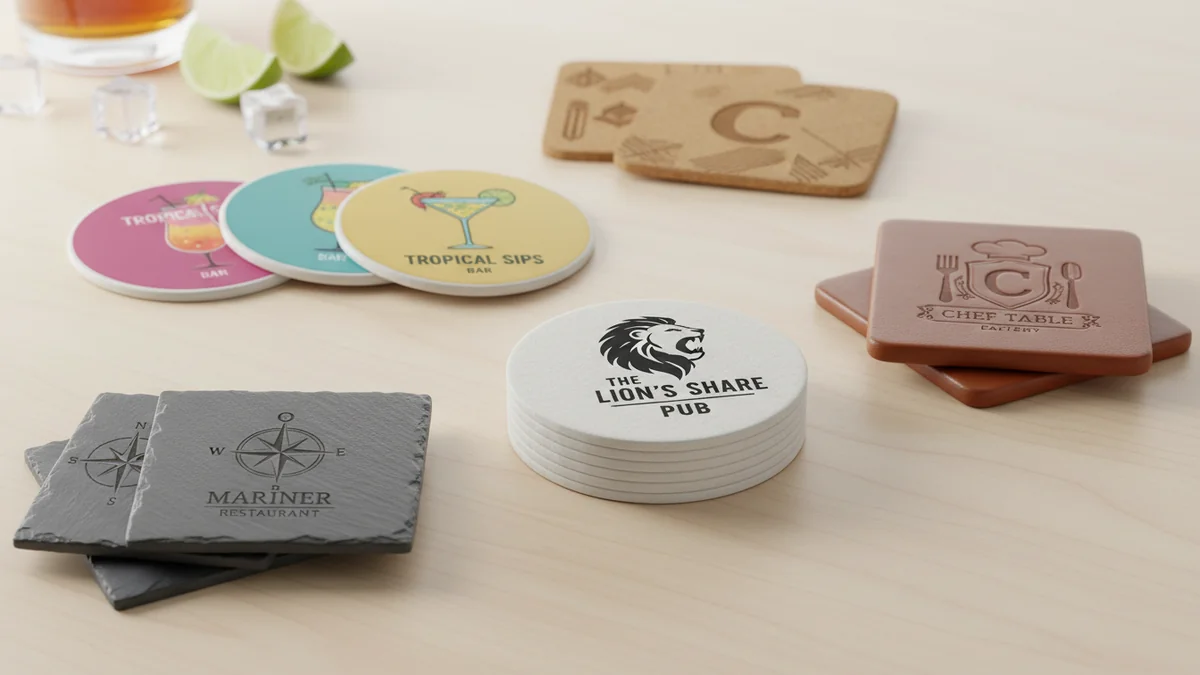 Custom Coasters for Bars and Restaurants: Materials and Options