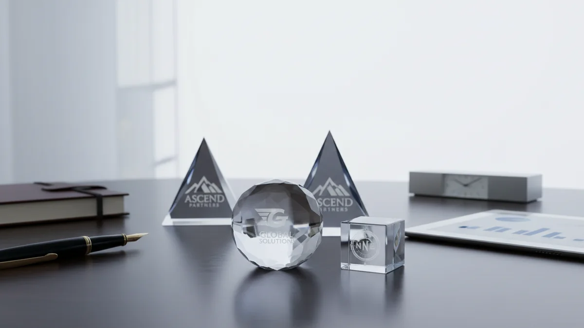 Glass Paperweights With Logo: Executive Desk Accessories