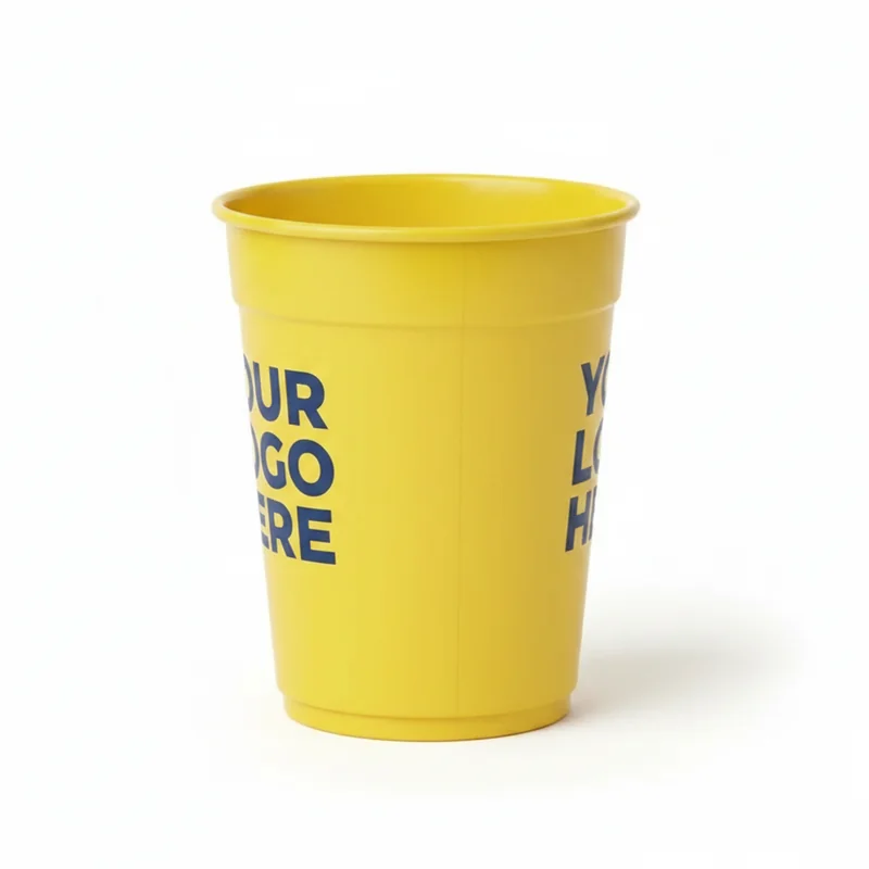 Klassischer Glatter Stadionbecher 12oz Gelb 4