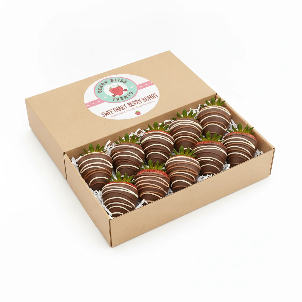 Fraises enrobées de Chocolat Personnalisées 2