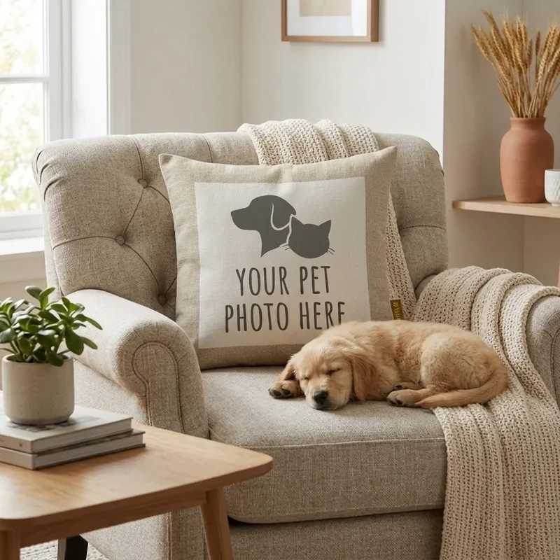 Cuscino con Foto di Animali Domestici Personalizzato 3