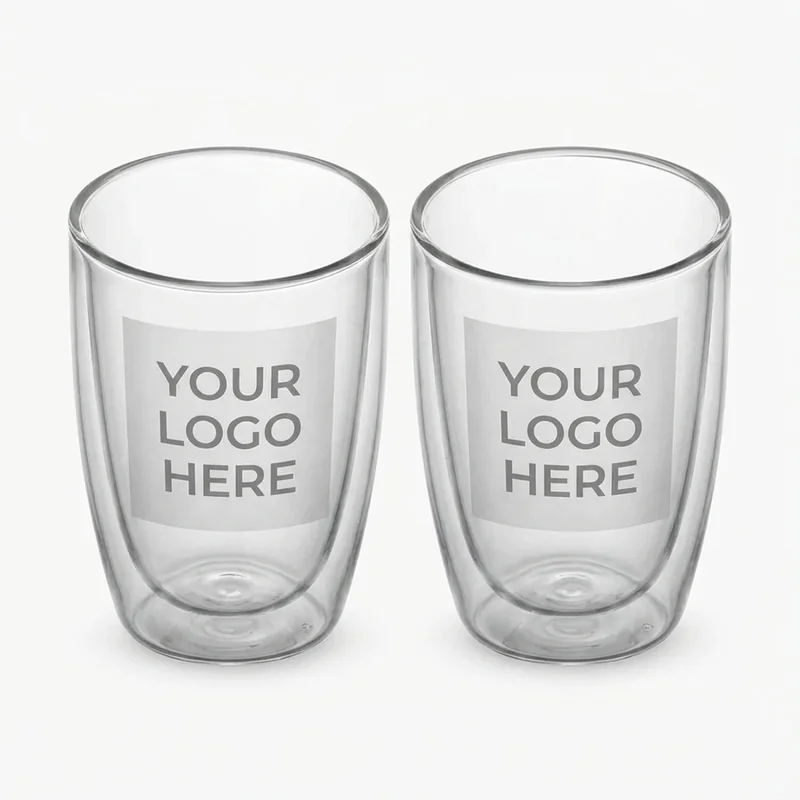 Doppelwand-Glas Set von 2 2