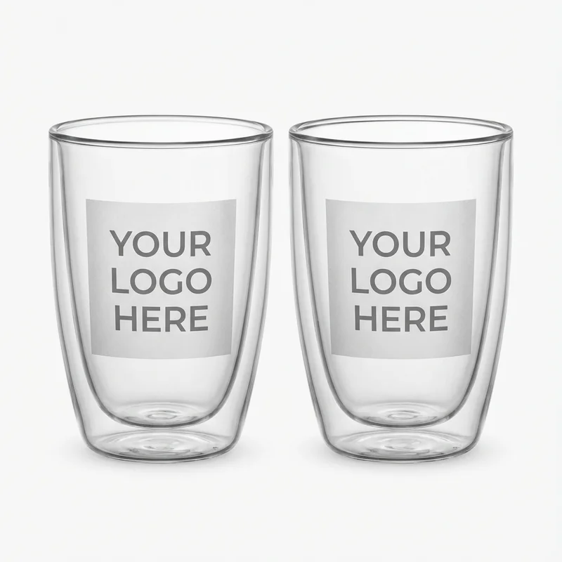 Doppelwand-Glas Set von 2