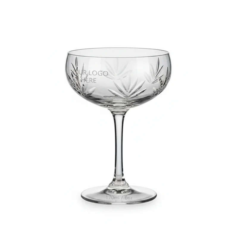 Kaiverrettu trooppinen cocktail-lasi 6oz 2
