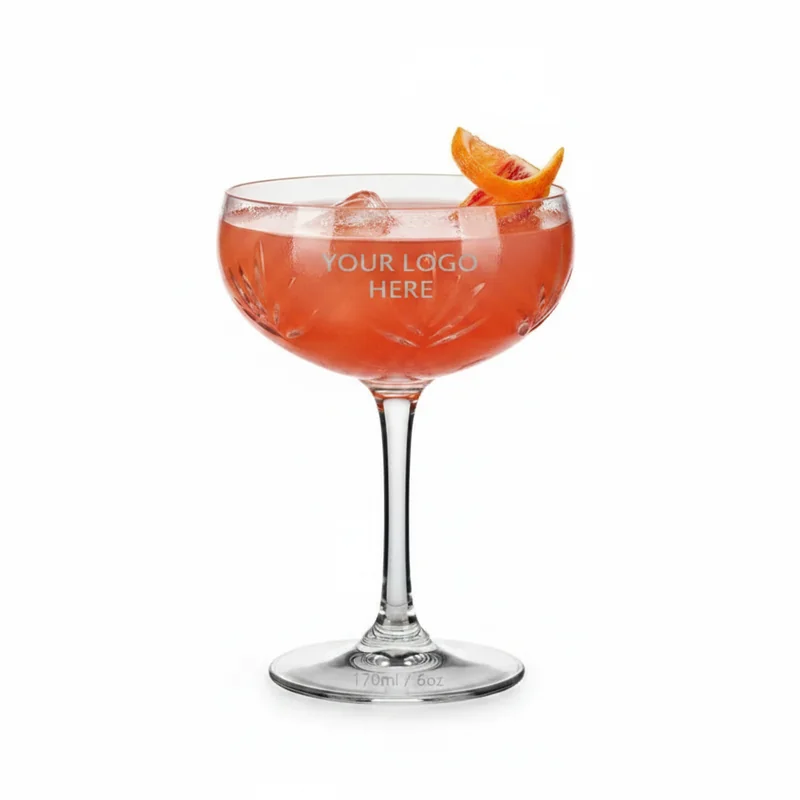 Kaiverrettu trooppinen cocktail-lasi 6oz 3