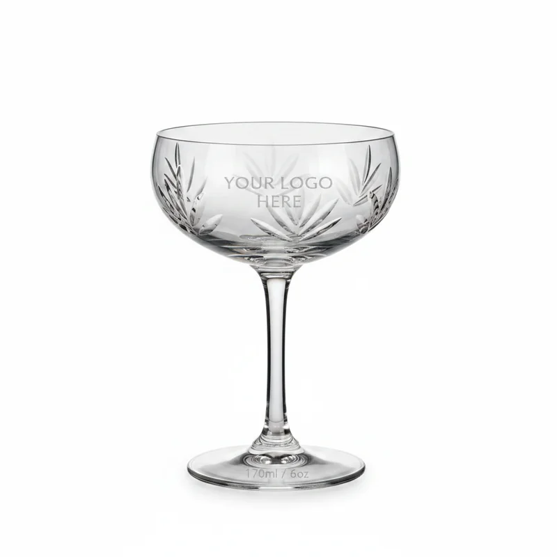 Engraved Tropical Cocktail Glass 6oz