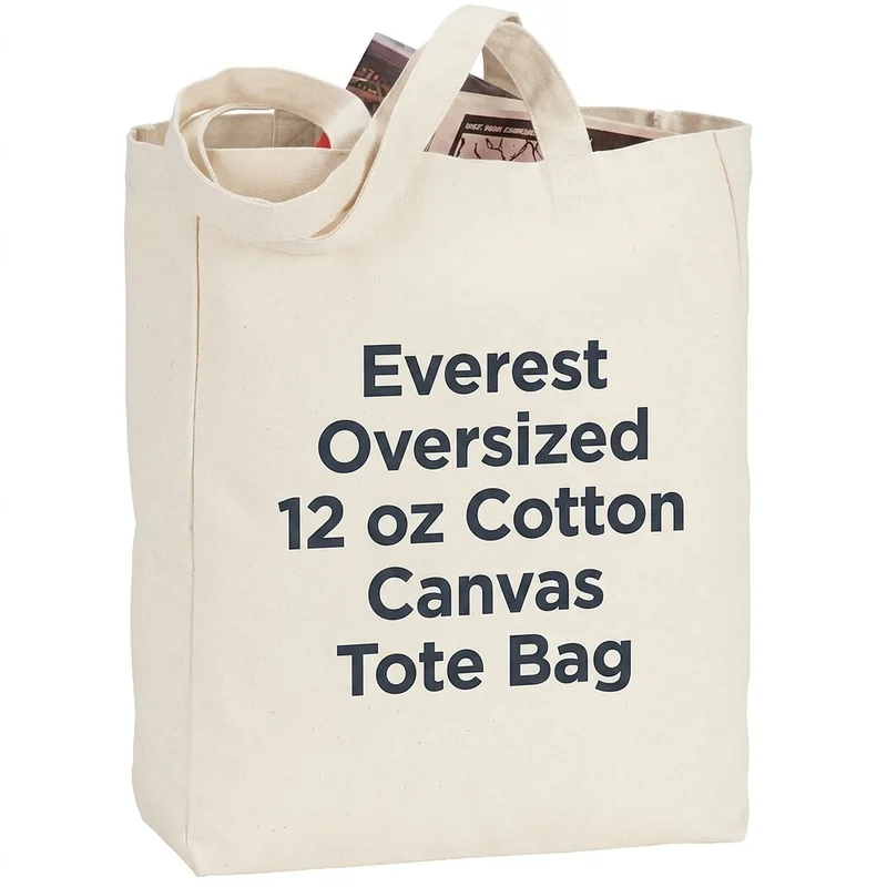 Everest Oversized 12-oz Cotton Canvas Tote Bag 3