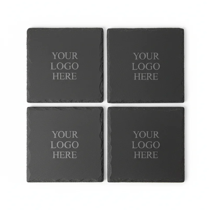 Ensemble de sous-verres en ardoise carrée Everest