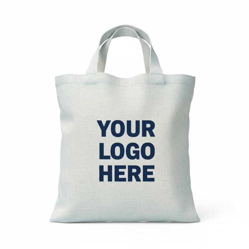 Glacier Frost Cotton Sheeting Natural Economy Tote