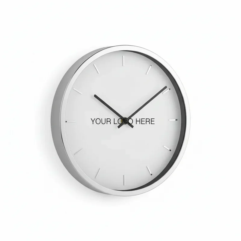 Glacier Frost Metallic Edge Slim Wall Clock 4