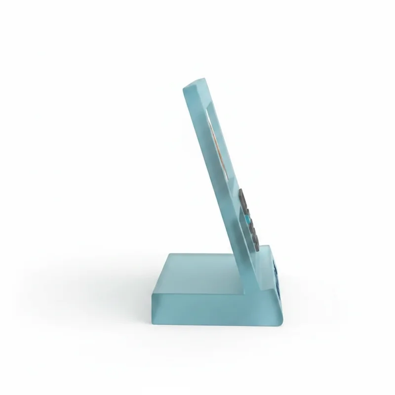 Glacier Frost Picture Frame with Clock and Calculator 3
