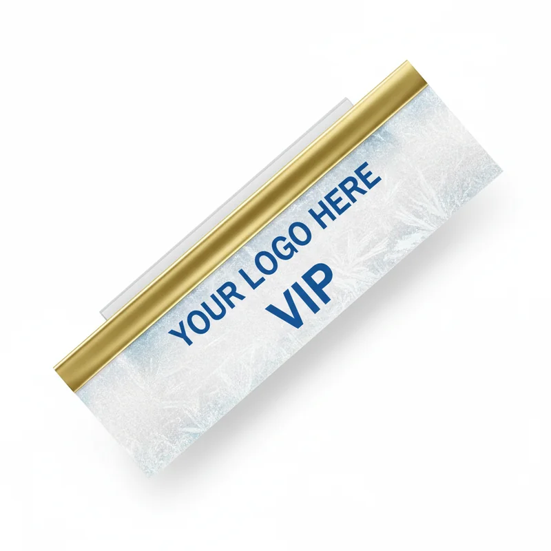 Glacier Frost Stock Badge Ribbon 2 inches x 4 inches