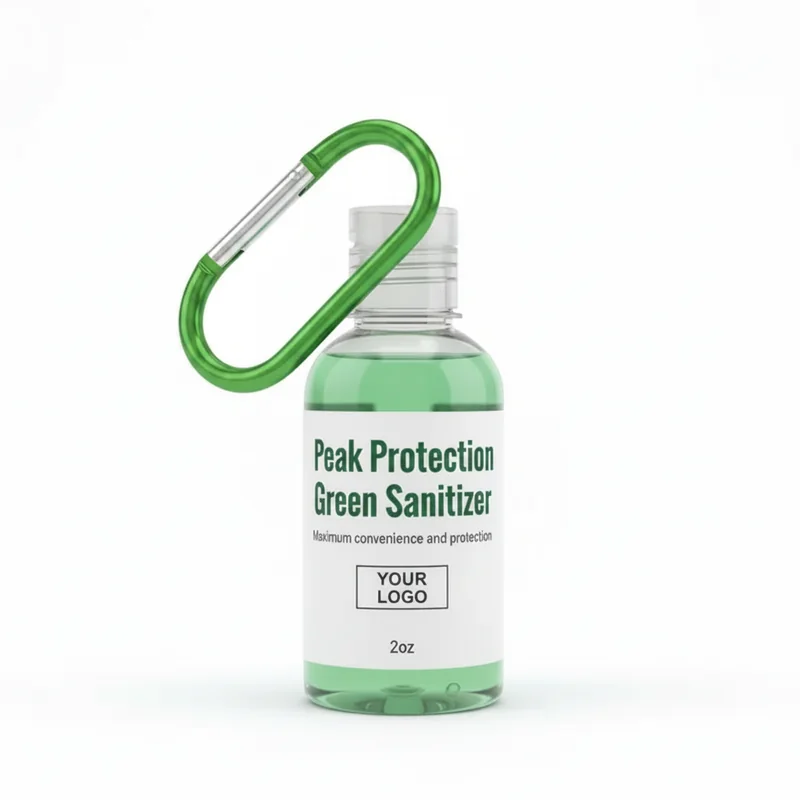 Peak Protection Green Sanitizer Carabiner 2