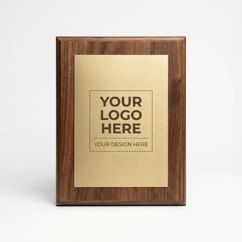 Wood Plaque with Plate