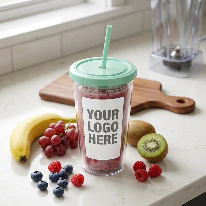 Smoothie Beker met Rietje 20oz 3