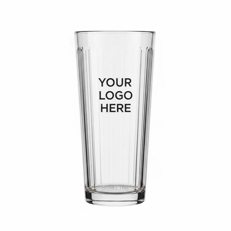 Gestreiftes Highball-Glas mit Strohhalm 17oz 2