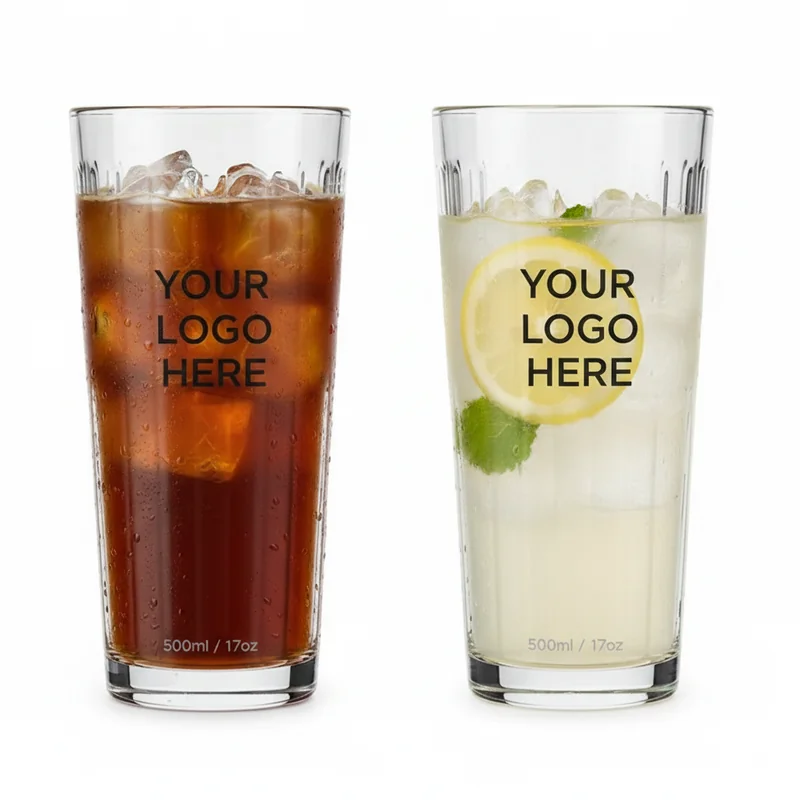 Gestreiftes Highball-Glas mit Strohhalm 17oz 3