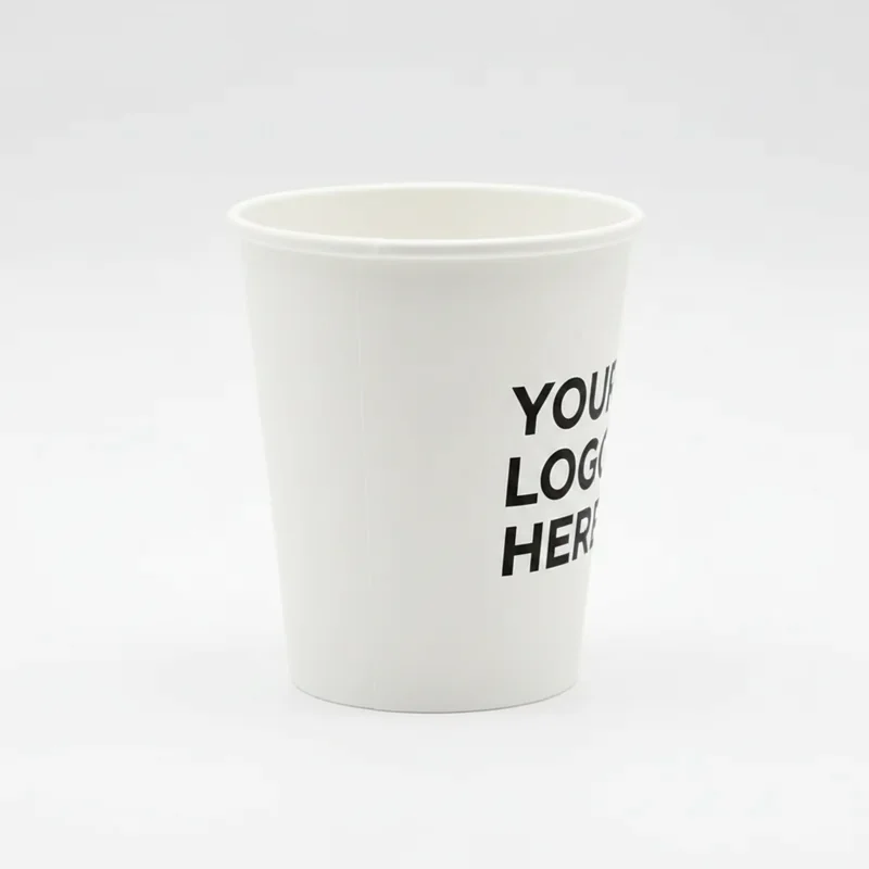 Summit 10oz Paper Coffee Cup White 4