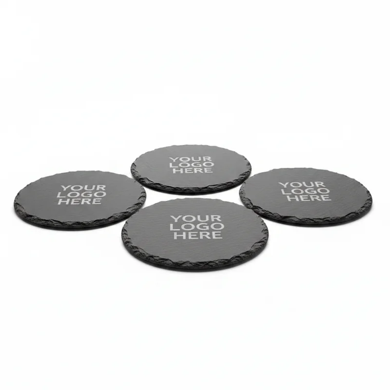 Summit 4-Pack Round Slate Coasters 3