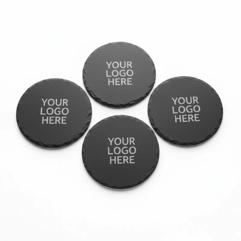 Summit 4-Pack Round Slate Coasters 4