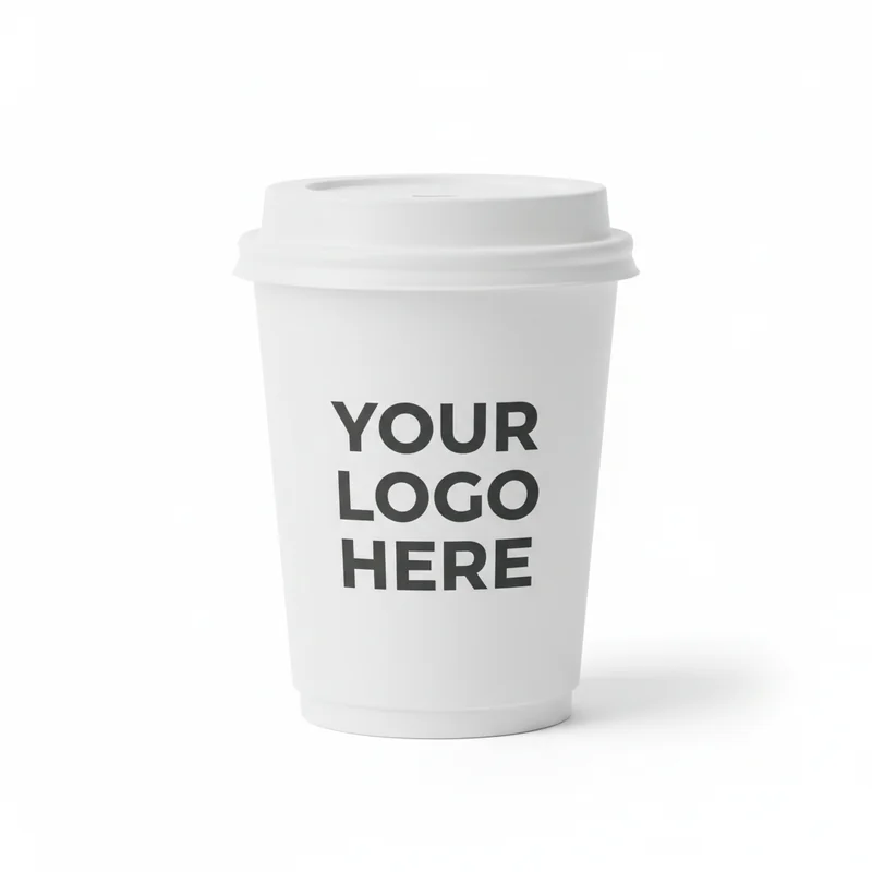 Takeaway Paper Cup 10oz White Lid