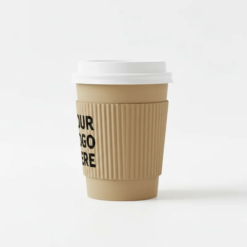 Takeaway Paper Cup 12oz Kraft Sleeve 3