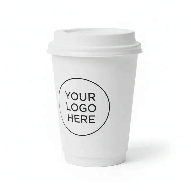 Takeaway-Pappbecher 16oz Weißer Deckel 2