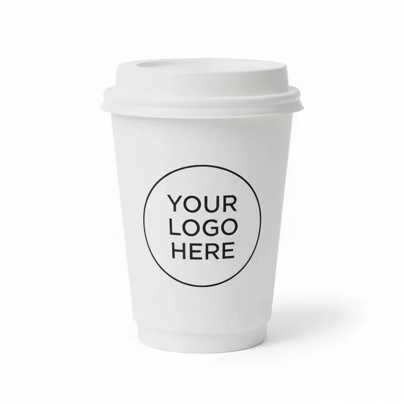 Takeaway-Pappbecher 16oz Weißer Deckel 3
