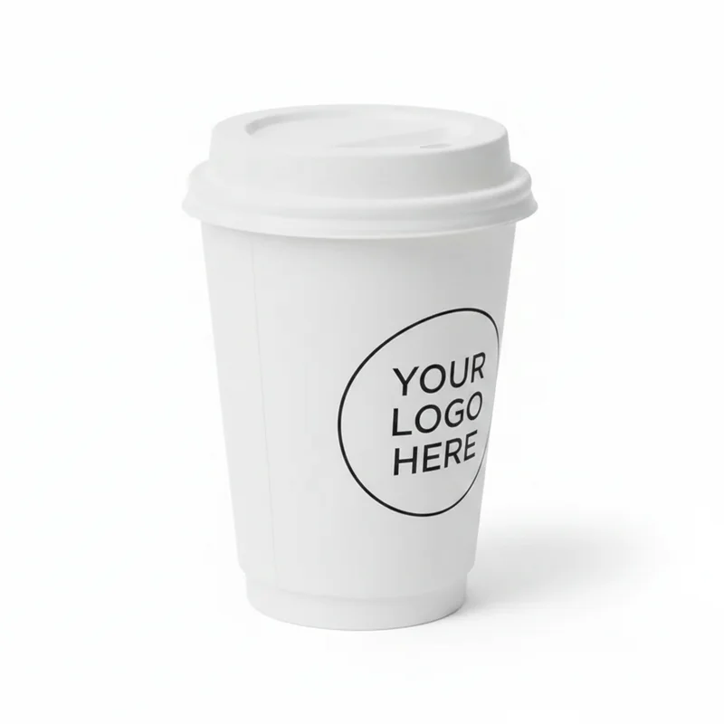 Takeaway-Pappbecher 16oz Weißer Deckel 4