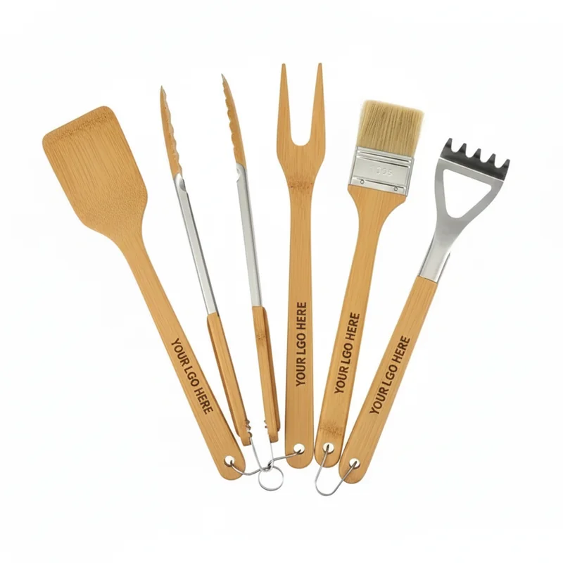 Urban Metro 5-Piece Bamboo BBQ Set 4
