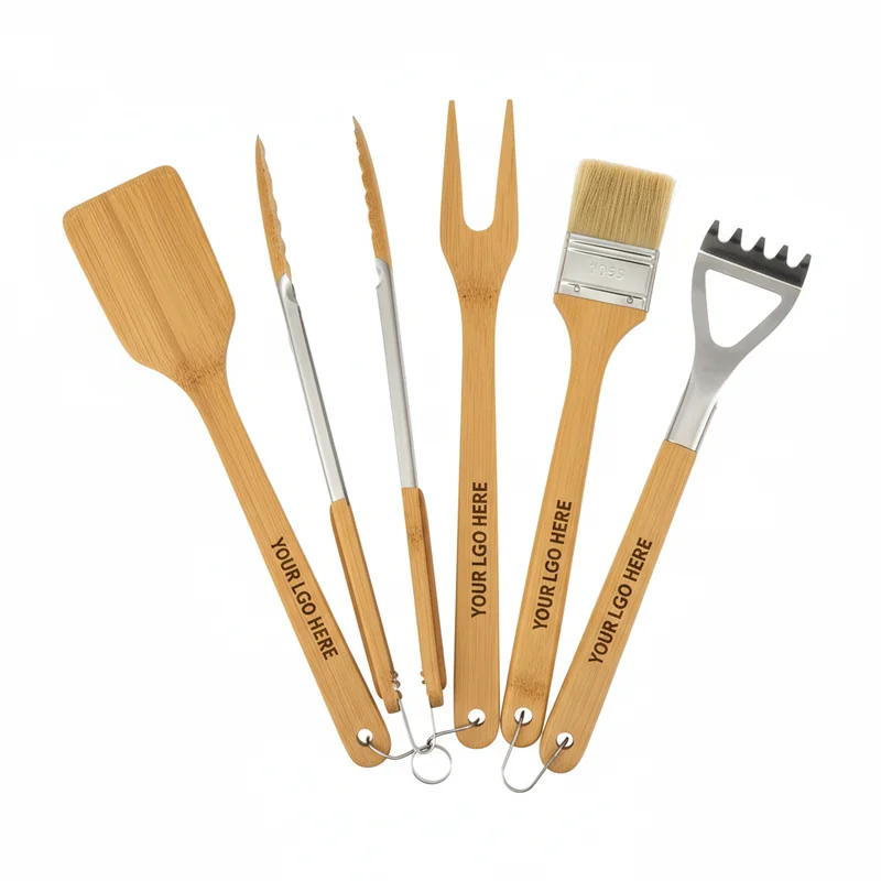 Urban Metro 5-Piece Bamboo BBQ Set