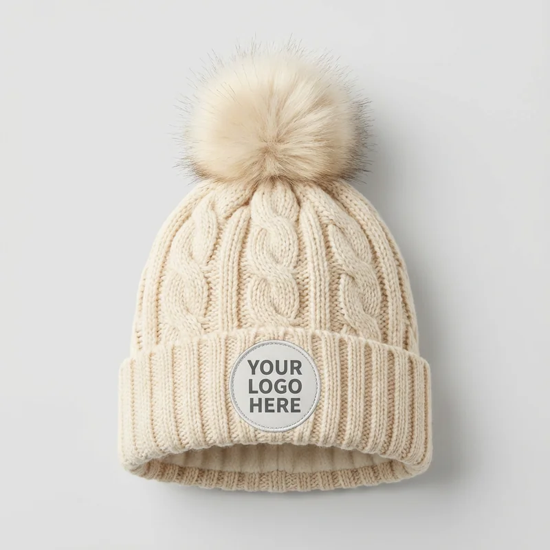 Zimowa Czapka Beanie z Pomponem