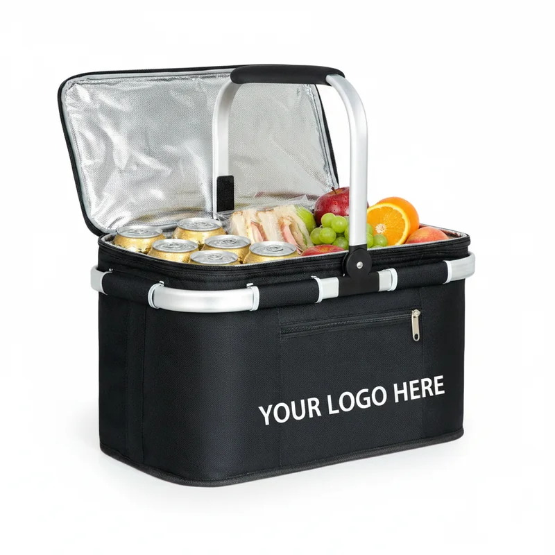 XL Sammenleggbar Piknikkurv Kjøler 35L 2