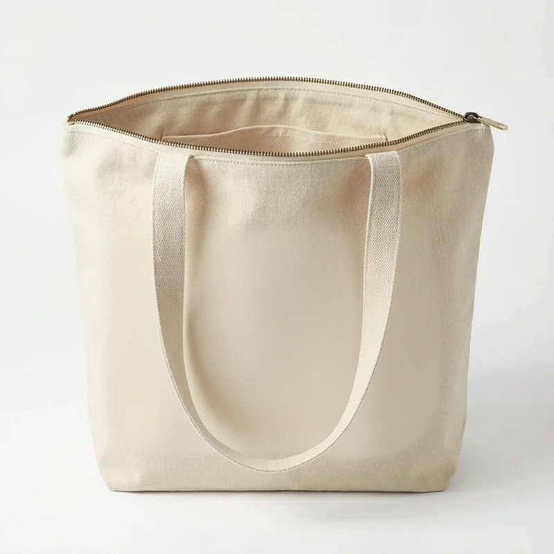Zippered Tote Bag